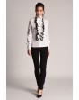 Blouse Sara with a Lace-trimmed and frilled bib